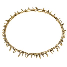 minkissy Party Crown Hair Accessories Thorns Crown Party Crown King Headband Retro Style Hair Crown Crown Ornament Metal Golden, metal