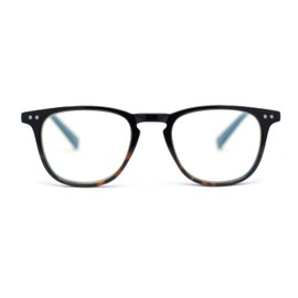 SA106 Classy Hipster Plastic Keyhole Horn Rim Photochromic Lens Reading Glasses Black Tortoise Blue +1.50