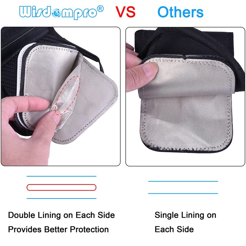 Wisdompro Faraday Bag for Key Fob, 2 Pack WP4697 RFID