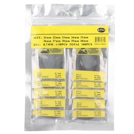 O-ring Watch Gasket Rubber Seal, 500 Pcs Watch Back Seal Gasket, Waterproof Simple Seal Washer Set, Watch Repair Tool, O-Ring Kit Rubber Washer Seal Assortment Set (0.7)