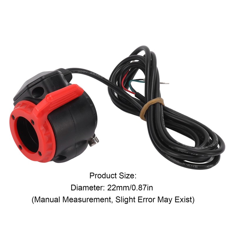 Thumb Throttle Accelerator ABS 22mm Left Handlebar Finger Throttle Speed