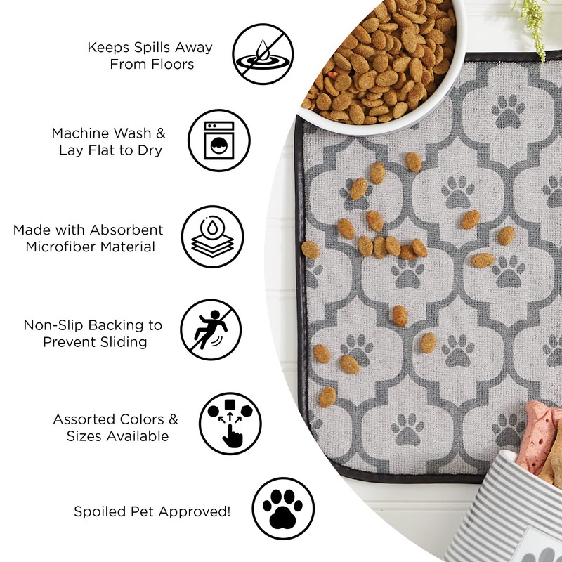 Bone Dry Machine Washable, Ultra Absorbent Pet Mat, 12x18, Rose