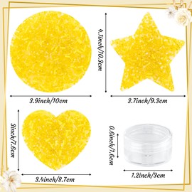 GerdfeiTawtab Gold Skin Picking Fidget Toys - 4Pcs Star Circle Heart Silicone Skin Picking Pads with Plastic Transparent Box, Anxiety Stress Reliever Fidget Toys for Adults Teens