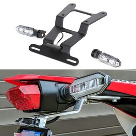 License Plate Bracket Holder Fender Eliminator Mount Kit LED Indicator Turn Signal Blinker Kit Motorcycle Tail Tidy Motorcycle License Plate Holder Compatible with CRF450L CRF 450RL 2019-2024