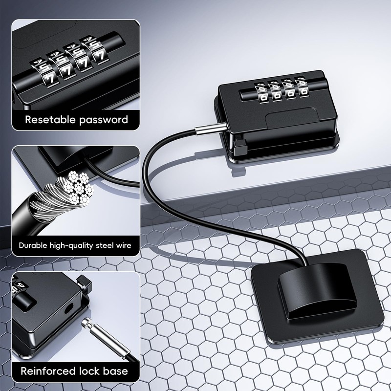 Child Proof Fridge Locks with 4 Code Password, Refrigerator Combination