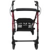 LivingSURETM Ultra Lite Folding Rollator XL, Red