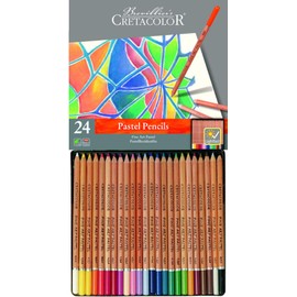 Cretacolor Fine Art Pastel Pencil Set, 24 Count (Pack of 1), Multi