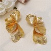 Statement Earrings for Women Gold Flower Petal Leaf Earrings Trendy