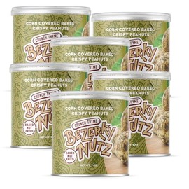 Bezerky Crispy Cracker Nuts | Baked Corn Coated Peanuts | Mixed Herb | Crunchy Corn Snack | Lebanese Kri Kri Nuts | 7 oz (Pack of 6)