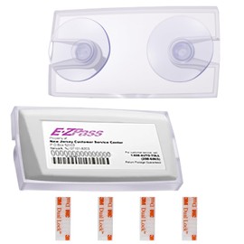EZ Pass Holder for Windshield,EZ Pass Holder with Strong Suction Cups & 4pcs Mounting Strips,Easy to Install and Remove,Fits Most US States Toll Pass. (1 Pack)