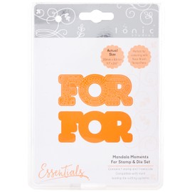Tonic Studios Mandala Moments Stamp & DIE Set-FOR, Metal & Rubber, Grey, 2.9 x 7.8 x 1 cm