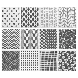 ZLHETWT Absorbent Swedish Dishcloth for Reusable Paper Towel Swedish Dish Towels Non Scratch Dish Towel for Dishes Cleaning(Black and White,12)