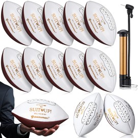 Hollowfly 10 Pcs Wedding Groomsmen Proposal Football Gifts Bulk Will You Be My Groomsman Ring Proposal Keepsakes Football Groomsmen Gift(Casual Style)