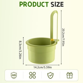 Sink Strainer Basket, Hanging Drain Basket for Kitchen Sink, Plastic Sink Food Catcher, Self-Cleaning Sink Filter, Removable Kitchen Sink Strainer for Garbage Leftovers (Green)