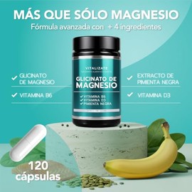 Glicinato Magnesio 2700 Por Porción 378 Elemental Fórmula Quelada Pimienta Negra Magnesium Glycinate