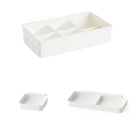 ReignSword Drawer Organizers Set, Expandable Plastic Drawer Organizer Trays for Kitchen, Adjustable Drawer Dividers Organizers Bins and Storage for Spoons Forks (3 Pack/White)