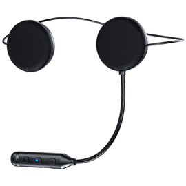 GDM Motorcycle Helmet Bluetooth Headset, Dual Speakers, Flexible Microphone, Wireless Controls, Black