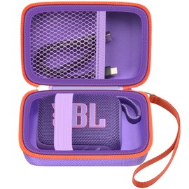 Carry Case Compatible with JBL Go 4 Portable Bluetooth Speaker Box Pro Sound - Bag Only (Purple)