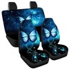 Howilath Blue Galaxy Butterfly Printed Car Seat Covers Full Set