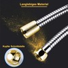 D&D 1.5 m premium stainless steel shower hose, flexible shower
