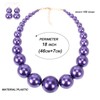 KOSMOS-LI Retro Big Faux Pearl Collars Necklace For Women