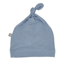 KYTE BABY Unisex Rayon Made from Bamboo Baby Beanie Soft Knotted Cap, 6-12 Months, Slate