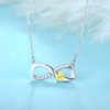 STARCHENIE Infinity Necklace 925 Sterling Silver Angel Wings Heart Birthstone