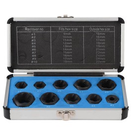 ANKROYU 11PCS Bolts Remover Kit, 40 CR Damaged Nut Remover, High Hardness Nut Bolts Extractor, Nut Extractor Socket for Automobile Repair Home Decoration