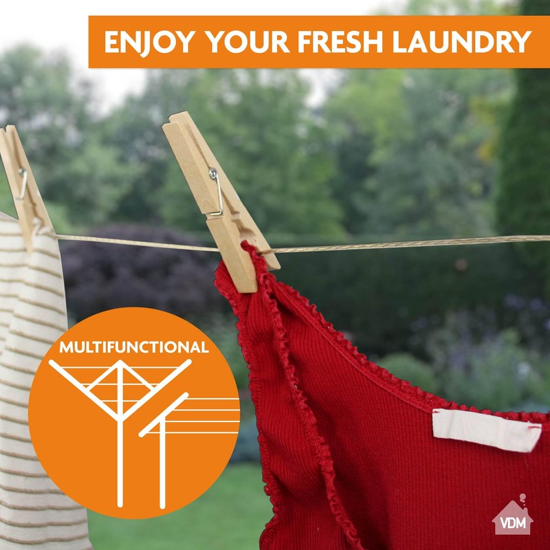 LaundrySpecialist® washing line 50 metres with steel core, extra solid