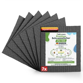 Fabigreen Putzlappen 7er Set – Nachhaltig reinigen ohne Mikroplastik | Wiederverwendbare Spültücher & biologisch abbaubare Spüllappen | kompostierbar, für alle Oberflächen geeignet | Dunkelgrau