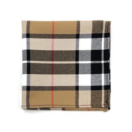 Tartan Pocket Square Handkerchief 26cm x 26cm (Thomson Camel)