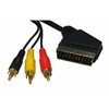 Consoletronic 1.5m Scart Plug to Triple RCA Male Video Cable