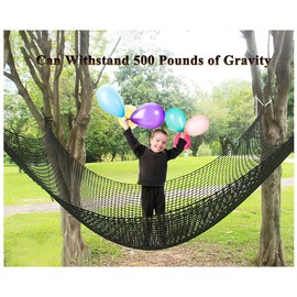 LGLFDJ Double Layer Safety Netting, Kids Climbing Game Protection Net for Backyard Playground, Suspension Bridge Fence Net, Children's Bedroom Patio Hammock Net(Size:3.3x9.8FT(1x3M),Color:Black)
