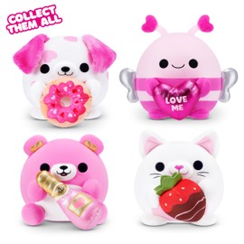 Snackles Love Edition Gattino Peluche 20cm di ZURU – Pupazzo Ultra-Morbido con Accessorio Cioccolato Fragola, da Collezione per Bambini Ragazzi, Idea Regalo