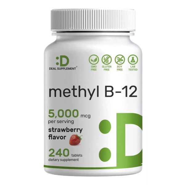 Deal Suplement Vitamina B12 5000mcg 240 Tabs. Apoyo Muscular Y Cerebral