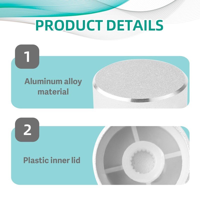 Universal Dimmer Knob Replacement Part,Pack Of 4 Satin Steel Rotary