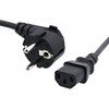 PC Power Cable, CEE Cable 7/7 C13, Length 1.5 Metres,