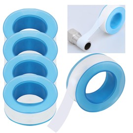 YYCLIPY 5 Packs PTFE Tape White Plumbers Tape Pipe Slealant Tape Waterproof Thread Tape for Kitchen Bathroom Garden Leaking Pipe Sealing in Pipe Threads Leaks 14mm x 12m