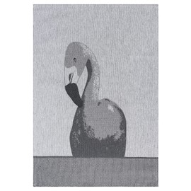 Moon Luxury Pack of 4 Tea Towels Approx. 50 x 70 cm 100% Cotton with Flamingo Pattern (Anthracite)