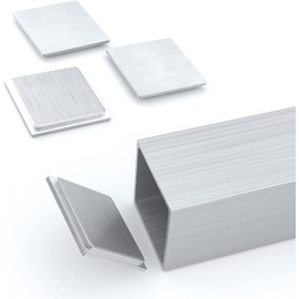 Nelsons CNC 4 Pack 2x2 Inch Aluminum Radius Edge Square End Caps for Square Tubing with Wall Thickness 0.093" - Easy Install Plug Metal Fence Posts, Metal Pipe, Aluminum Tubes, Hand Rails