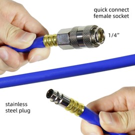 CCLIFE 5 m Compressed Air Hose with Quick Coupling 20 Bar 1/4 Inch Air Hose for Compressor Hose 6.3 mm