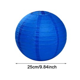 Pack of 10 Colourful Paper Lanterns, 25 cm Round Lampshade Paper Lantern, Foldable Paper Lanterns, Colourful Large for Home Decor, Parties and Weddings