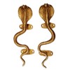 Purpledip King Cobra Brass Door/Window/Cupboard Handles - Opposite - Pack
