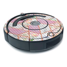 MightySkins Carbon Fiber Skin For iRobot Roomba 675 Minimal Coverage - Geo Floral Marble | Protective, Durable Textured Carbon Fiber Finish | Easy To Apply, Remove, and Change Styles | Made in the USA