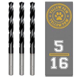 5/16 Inch Drill Bit (3 Pack) Industrial Grade M35 Cobalt Titanium Aluminum Nitrite - 5/16" Diameter & Total Length of 4" with Working Length of 2-3/4" Easily Drill Into Metal, Steel, & Aluminum