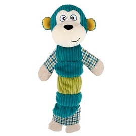 Record - Wildplay Interactive Plush Dog Toy with Built-in Squeaker Tube - Dog Toy Ideal for Fun Games | Monkey, 14"