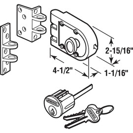 Prime-Line Products SE 19361 Bronze Deadlock with Double Cylinder and Flat/Angle Strike