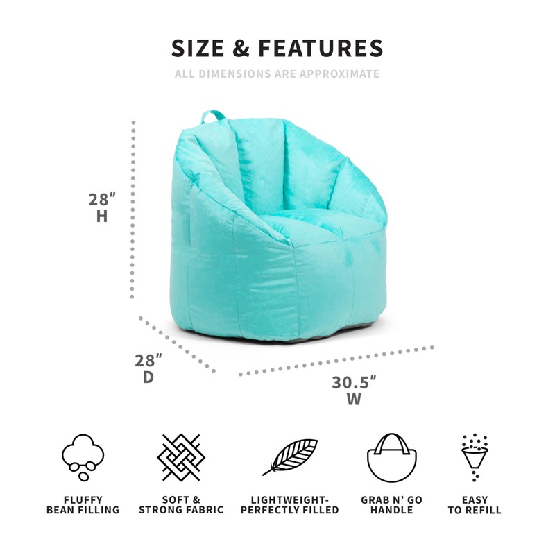 Big Joe 3-Foot and Mint Bean Bag Chairs Bundle