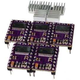 (LOLO import) DRV8825 5pcs Stepper Motor Driver with UART Heatsink for 3D Printer (DRV8825*5)