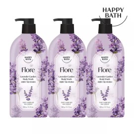 Happy Bath 플로레 바디워시 900g 3입 (옵션) [2.02 라벤더가든 바디워시 3입] Flore Body Wash 900g 3-Pack (Option) [2.02 Lavender Garden Body Wash 3-Pack]